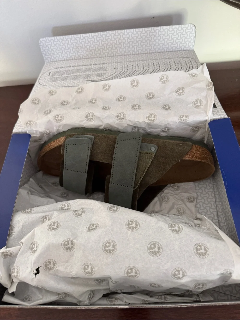 Birkenstock Unisex Uji Nubuck-Suede Leather in Olive  - Sz: 8US/41